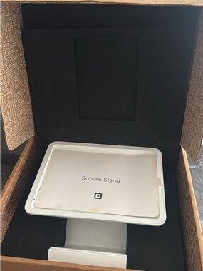 Square Stand Tablet Mount - White